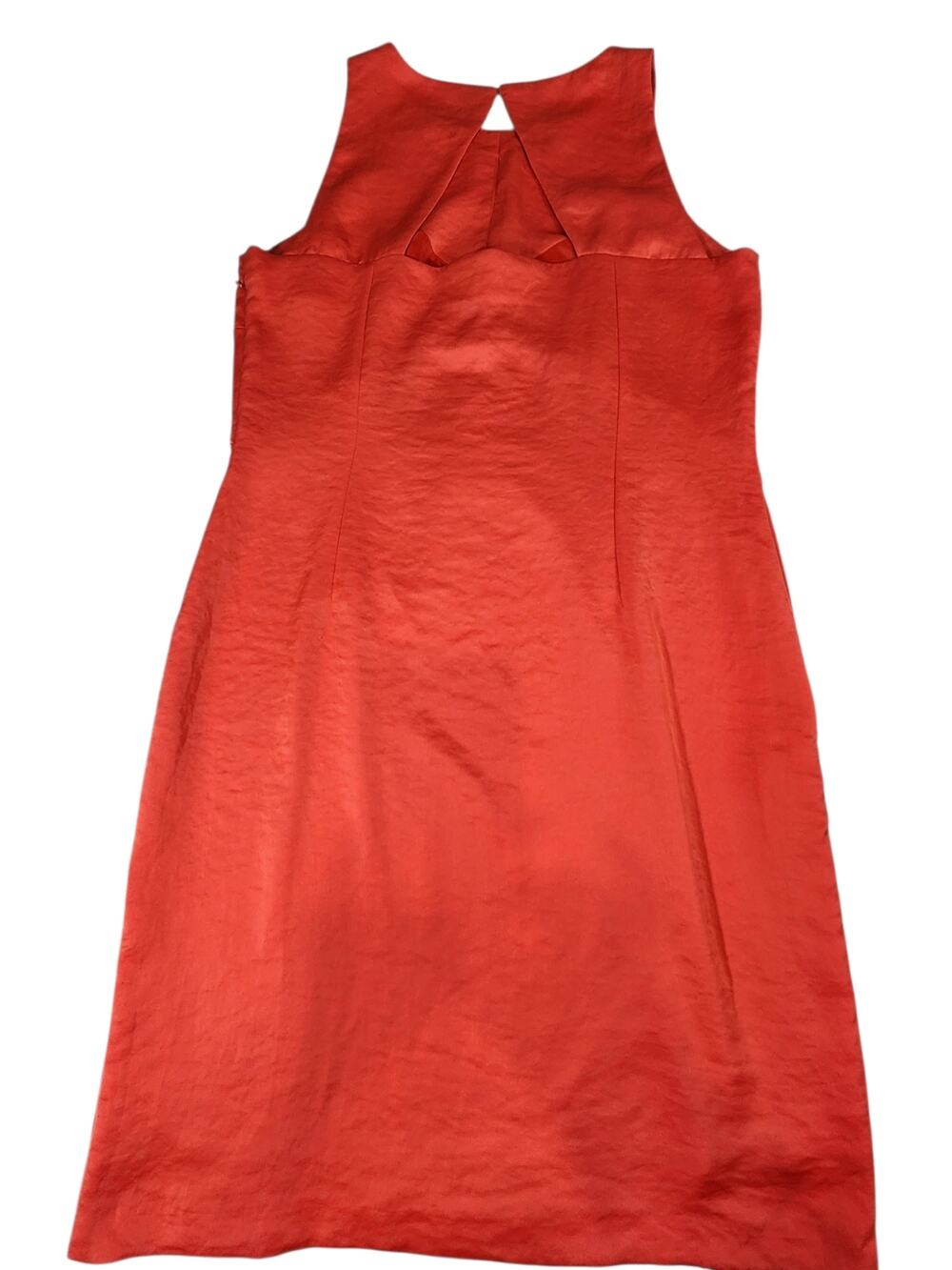 Paz Torras Coral Orange‎ Sleeveless Sheath Dress Size 44 Elegant Party Cocktail